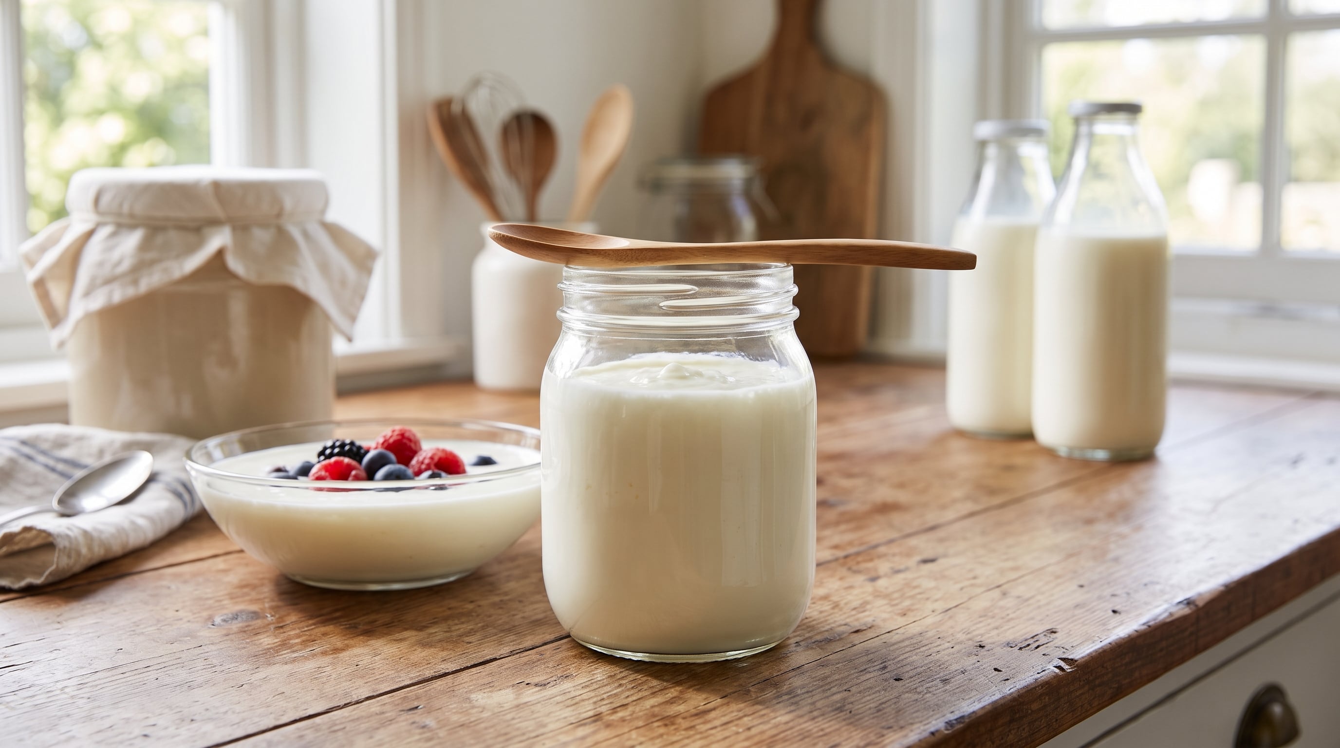 El kéfir aporta probióticos en una bebida fermentada de bajo contenido de lactosa que puede elaborarse con leche o alternativas sin lácteos (Imagen Ilustrativa Infobae)