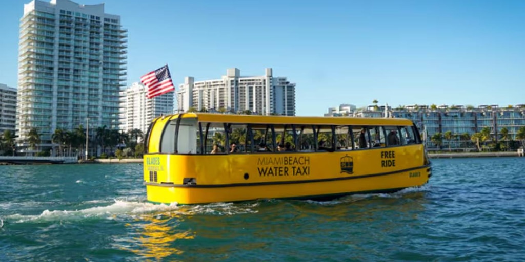 Miami Beach amplía el horario del taxi acuático gratuito durante el último fin de semana del Mundial