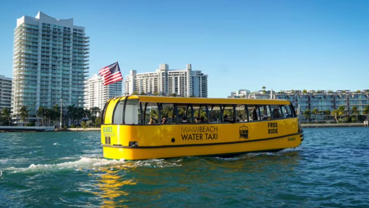 El Ayuntamiento de Miami Beach ampliará el horario de los taxis acuáticos gratuitos el 18 y 19 de julio para facilitar los traslados durante los partidos finales del Mundial (Univision)