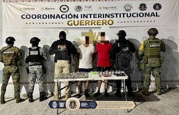 Detenidos con 95 dosis de marihuana en Acapulco. Crédito: SSP Guerrero