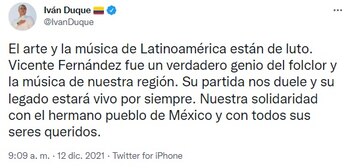 Trino de Iván Duque