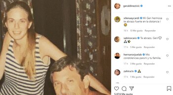 Post en Instagram de Geraldine