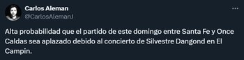 Carlos Alemán abrió la duda
