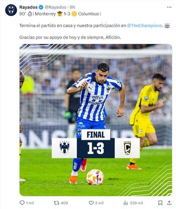 Los Rayados quedaron eliminados de