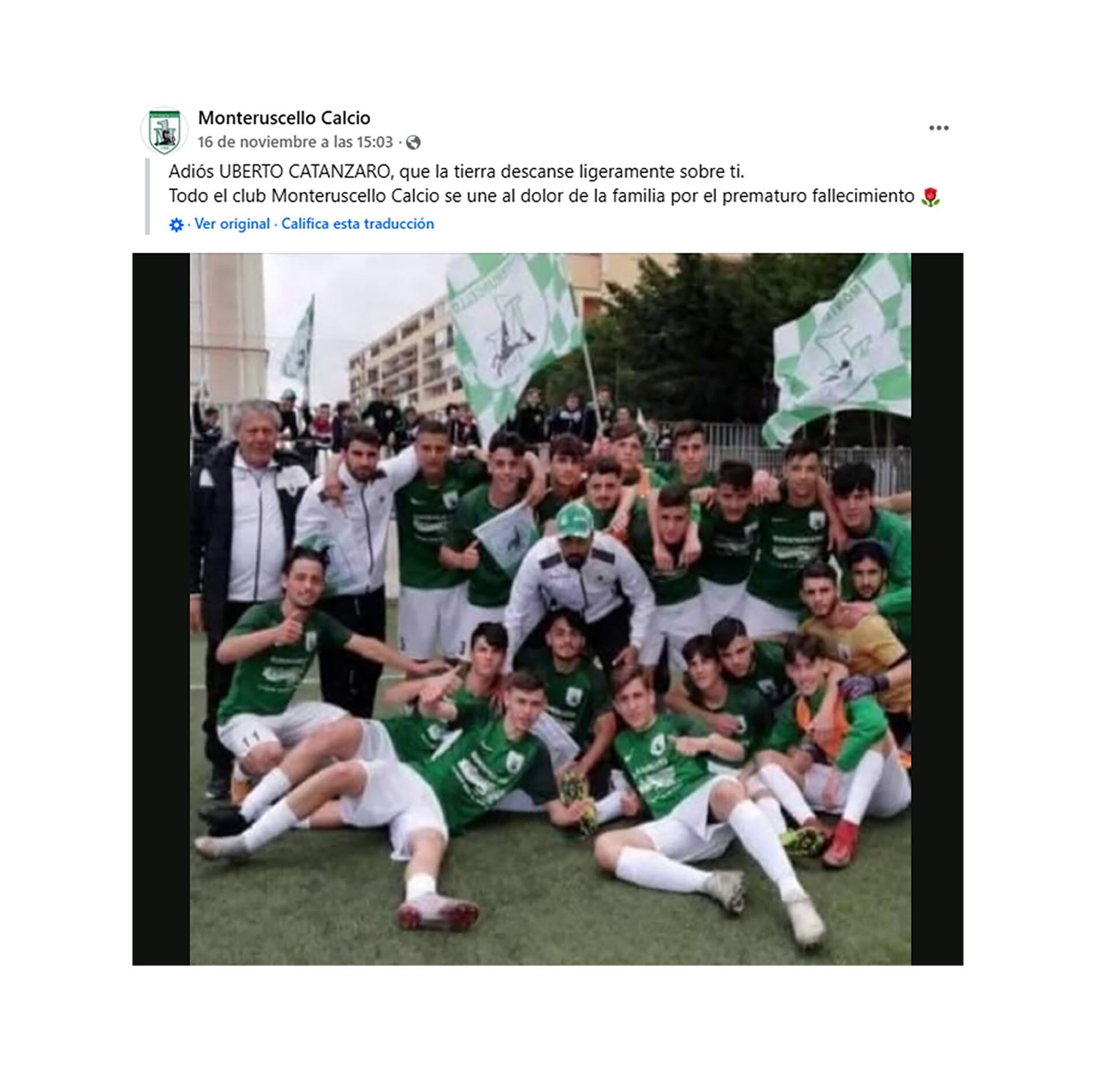 Uno de los clubes de los que formó parte emitió un comunicado