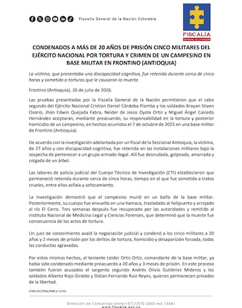 Fiscalía - crédito Fiscalía