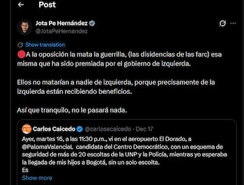 Jota Pe Hernández contestó a