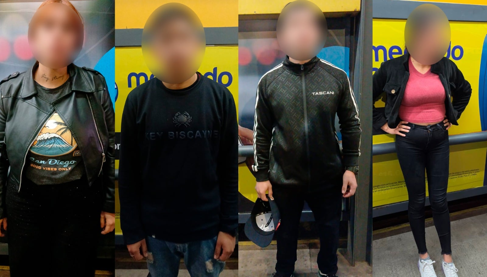 En total son cinco hombres y cuatro mujeres, todos con antecedentes.