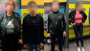 En total son cinco hombres y cuatro mujeres, todos con antecedentes.