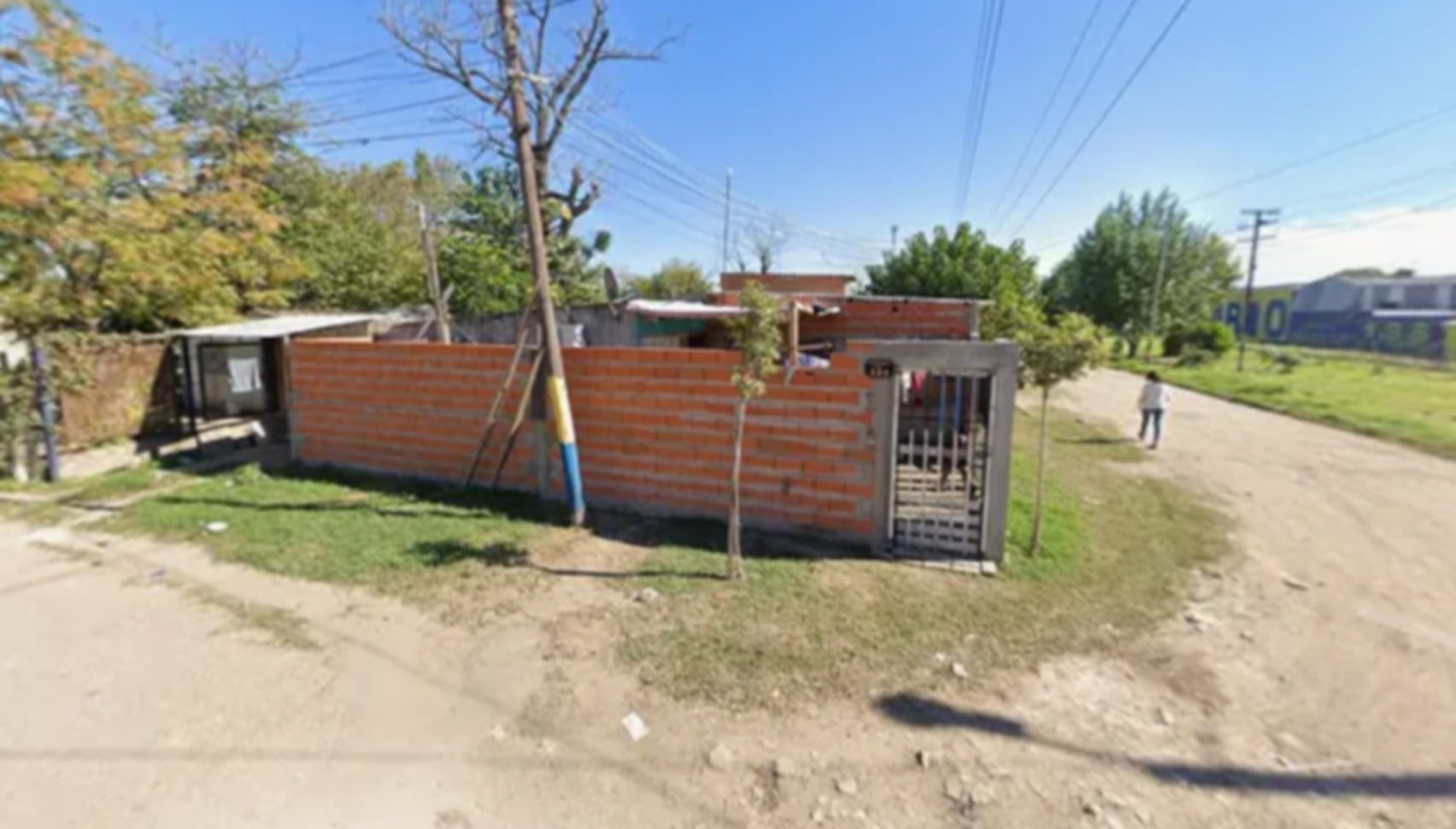 La casa baleada por el prófugo en Rosario (Google Maps)