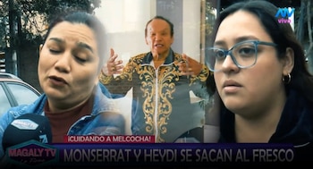 Heydi Amado defendeu o estado de saúde de Melcochita e emitiu uma forte declaração contra Monserrat. Captação: Magaly TV La Firme.