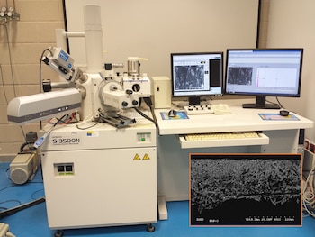 Un microscopio electrónico de barrido.