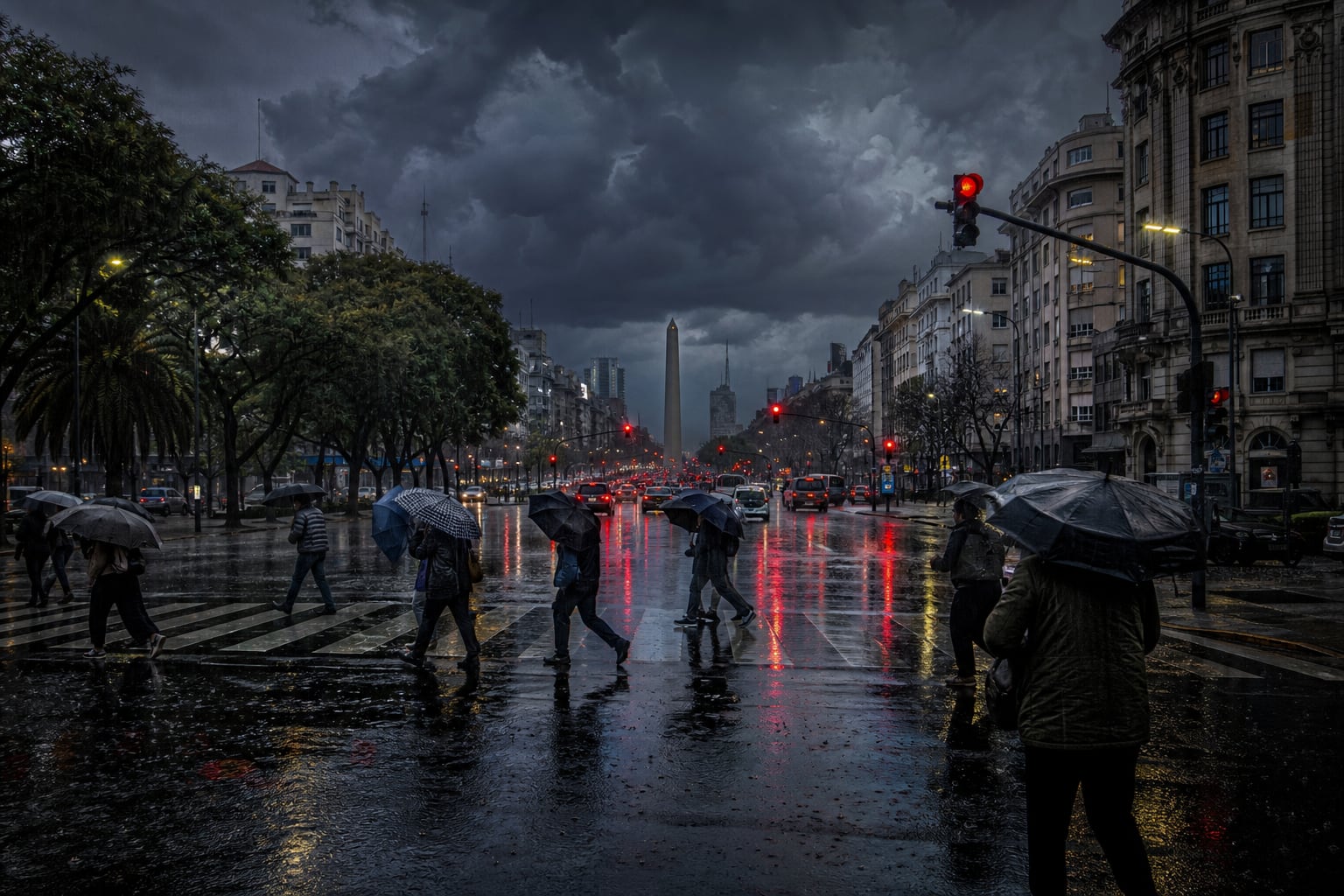 Esta noche desmejorará el clima, por fuertes ráfagas de viento y, como consecuencia, habrá un sábado dominado por las lluvias en la Ciudad y alrededores (Imagen Ilustrativa Infobae)