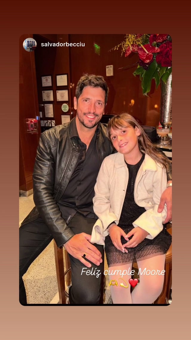 Salvador Becciu, actual pareja de Floppy, también homenajeó a la pequeña (Instagram)