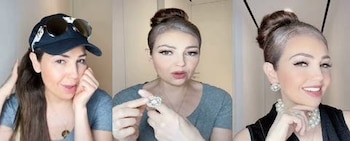 Con ayuda de su maquillaje