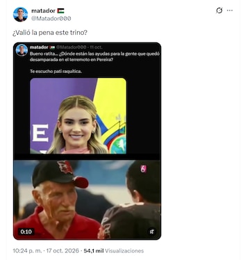 Matador replicó la escena de Golpe Bajo para reafirmar su crítica hacia Pineda - crédito @Matador000/X