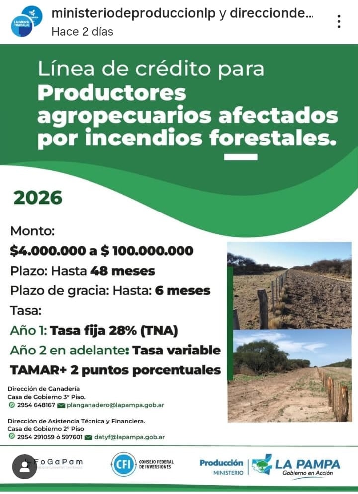 El lanzamiento de la línea financiera a través de redes sociales (Foto: Ministeriodeproduccionlp)