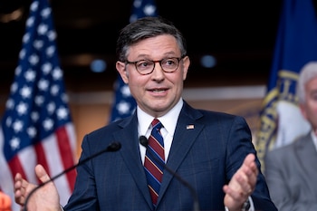 El presidente de la Cámara de Representantes, el republicano Mike Johnson (AP Foto/J. Scott Applewhite, Archivo)