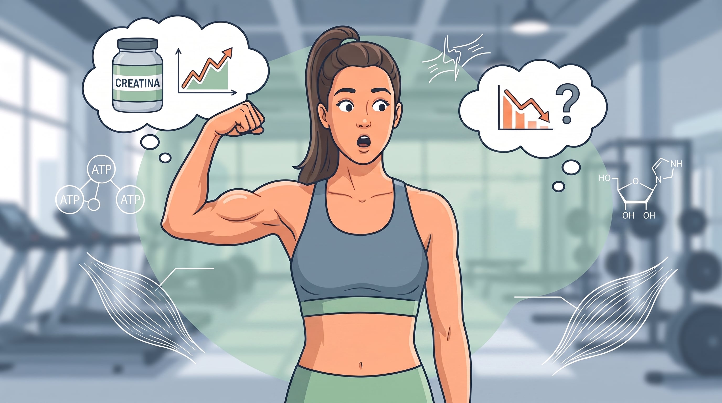 Qué sucede con la fuerza y la masa muscular al interrumpir el consumo de creatina