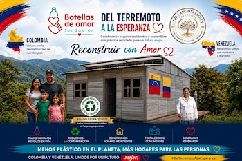 Botellas de Amor tiene almacenadas más de 7.000 toneladas de plástico, un volumen que equivale a cerca de 2.000 viviendas potenciales - crédito Botellas de amor