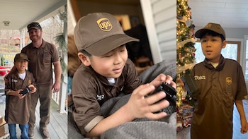 Repartidor de UPS cumple sueño de niño Tobin y es viral