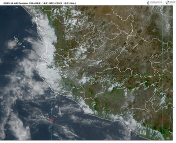 Imagen 2: GOES 16 ABI GEOCOLOR, 13:31 h (hora local).