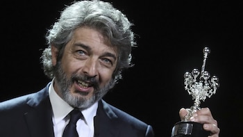 Ricardo Darín, distinguido por su trayectoria en el Festival de San Sebastián, en 2017 (EFE/Javier Etxezarreta)