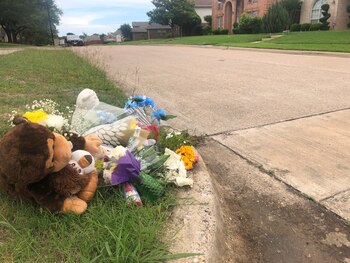 Memorial improvisado en el sitio