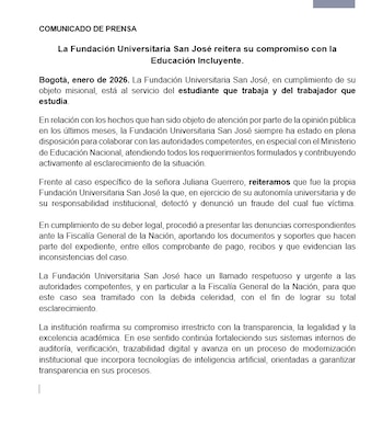 Fundación San José emitió un