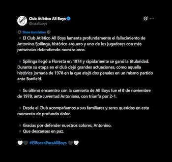 Antonino Spilinga falleció