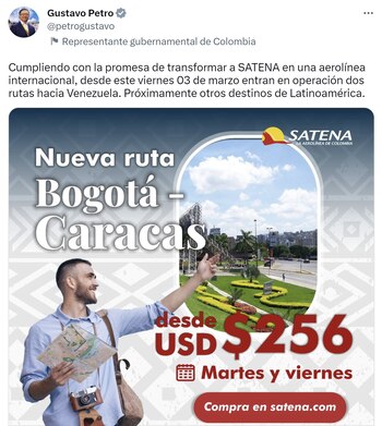 Vuelos entre Bogotá y Caracas
