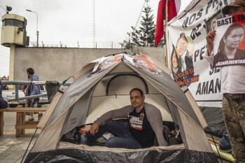 Mark Vito en su huelga