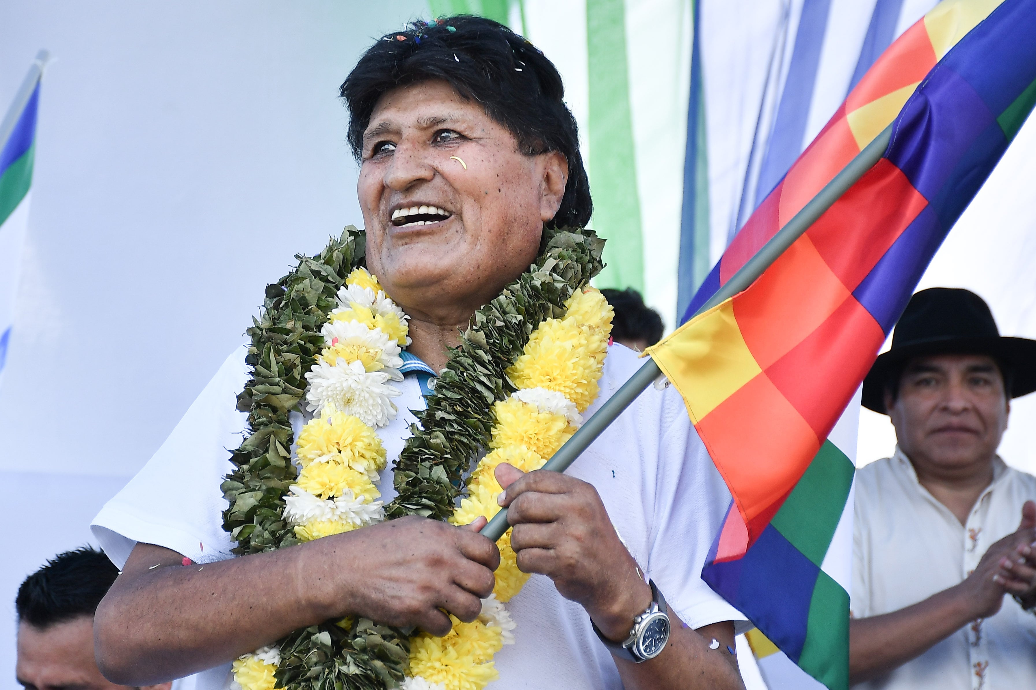 El expresidente de Bolivia Evo Morales asiste en un evento público este jueves, en Chimoré (Bolivia)
EFE/ Jorge Abrego