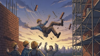 Un albañil sufre un accidente laboral en su primer día de trabajo sin estar dado de alta en la Seguridad Social, pide indemnización y le despiden: la Justicia absuelve a la empresa