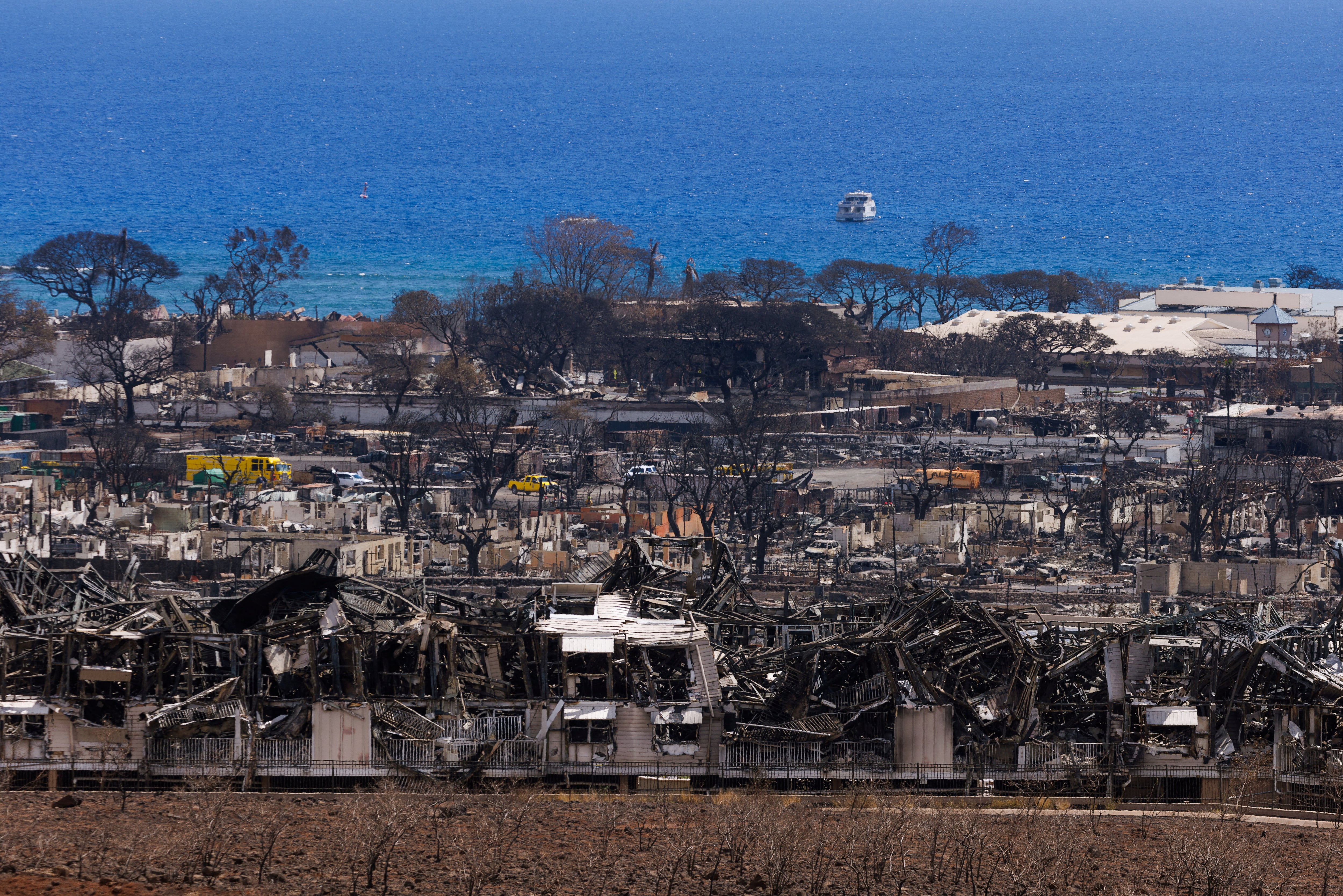 El impacto en la salud mental de los incendios de Maui se extendió más allá de las zonas quemadas y alcanzó a toda la comunidad. (REUTERS/Mike Blake/File Photo)