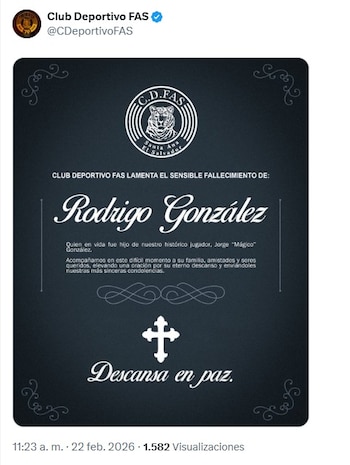 Fallece Rodrigo González, hijo de