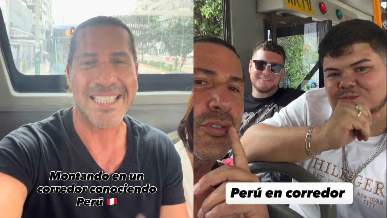 Gregorio Pernía abordó el Corredor Azul de Lima para ir a Larcomar, en Miraflores, y compartió el recorrido en Instagram con el mensaje