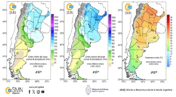 El Servicio Meteorológico Nacional difundió