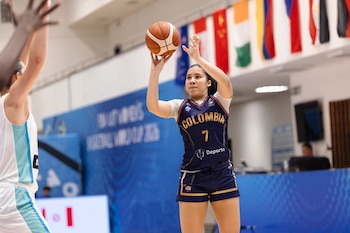 Maria Elisa Millan fue la jugadora más destacada de Colombia con 11 puntos, 7 rebotes y 2 asistencias ante Eslovenia - crédito FIBA