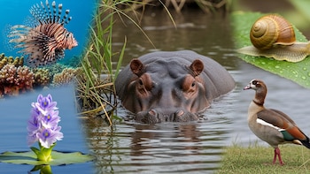 Estas son las especies invasoras, además del hipopótamo, que hay en Colombia: se encuentran desde plantas hasta aves