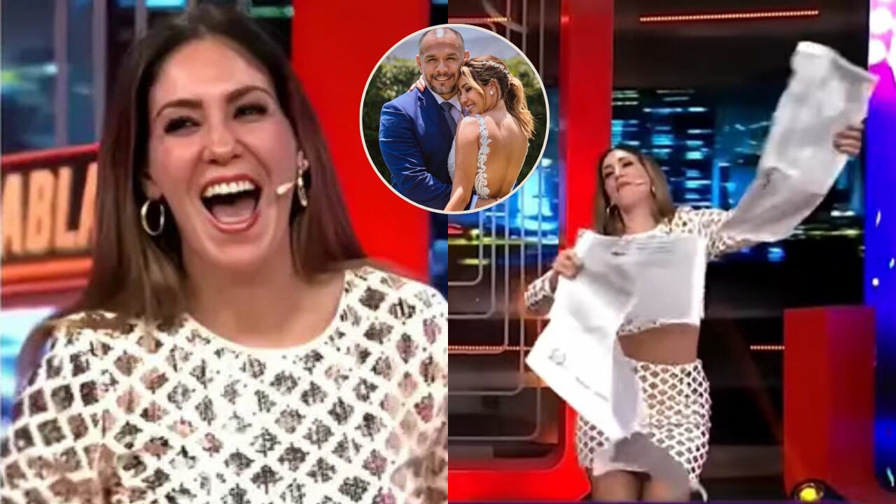 Tilsa Lozano rompe el acta de su divorcio en vivo y celebra nueva etapa con saltos de alegría: “Voy a llorar de felicidad”