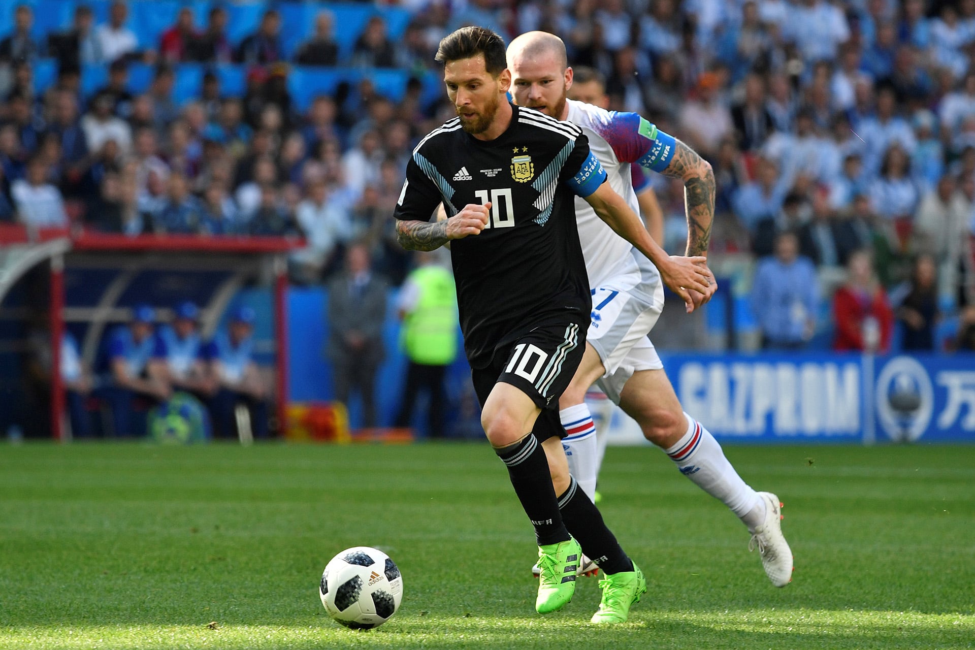 Argentina empató con Islandia en su debut en el Mundial 2018 y Messi falló un penal (AFP PHOTO/Alexander NEMENOV)