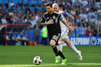 Argentina empató con Islandia en su debut en el Mundial 2018 y Messi falló un penal (AFP PHOTO/Alexander NEMENOV)