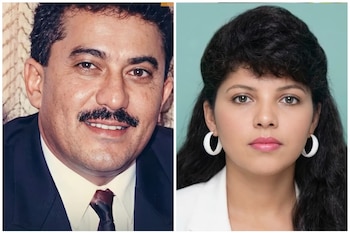 Efrén Calderon, a la izquierda, Liliana Margarita Ayola a la derecha. La condena judicial por homicidio que pesa sobre el músico recobró vigencia en la opinión pública después de su reingreso al circuito vallenato y su exposición mediática en prensa y radio local - crédito @DPalomino10 / X