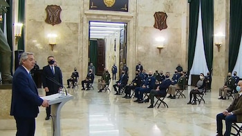 El presidente Alberto Fernández encabeza el encuentro de Camaradería de las Fuerzas Armadas