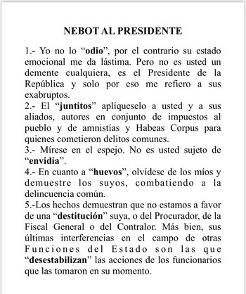 En un comunicado Jaime Nebot