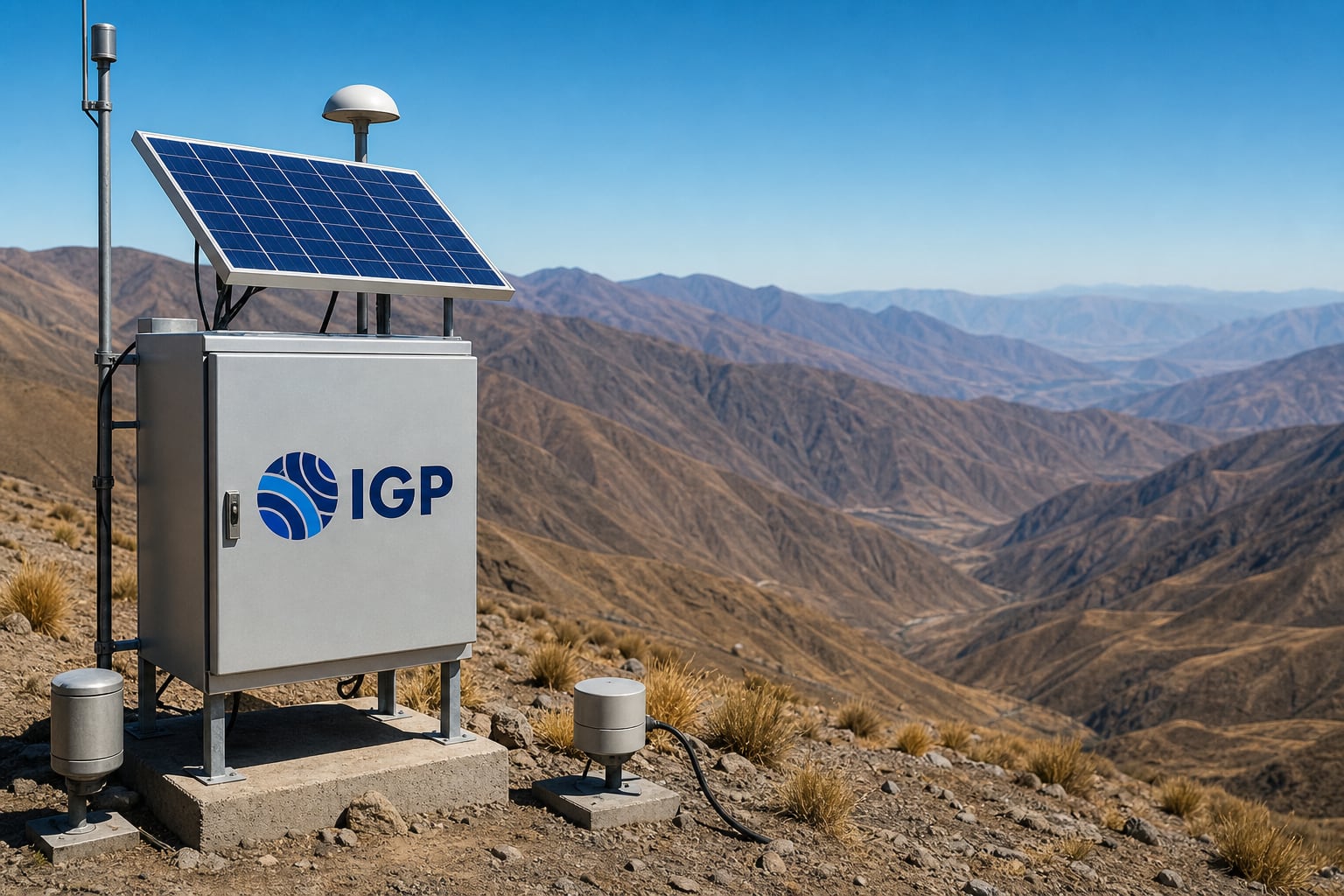 Una estación autónoma del Instituto Geofísico del Perú opera con panel solar y sensores para registrar datos sísmicos en la región andina. (Imagen Ilustrativa Infobae)