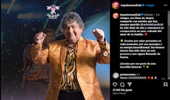 El posteo del grupo anunciando