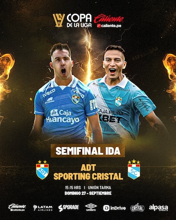Programación oficial de Sporting Cristal vs ADT por semifinal ida de la Copa de la Liga 2026.