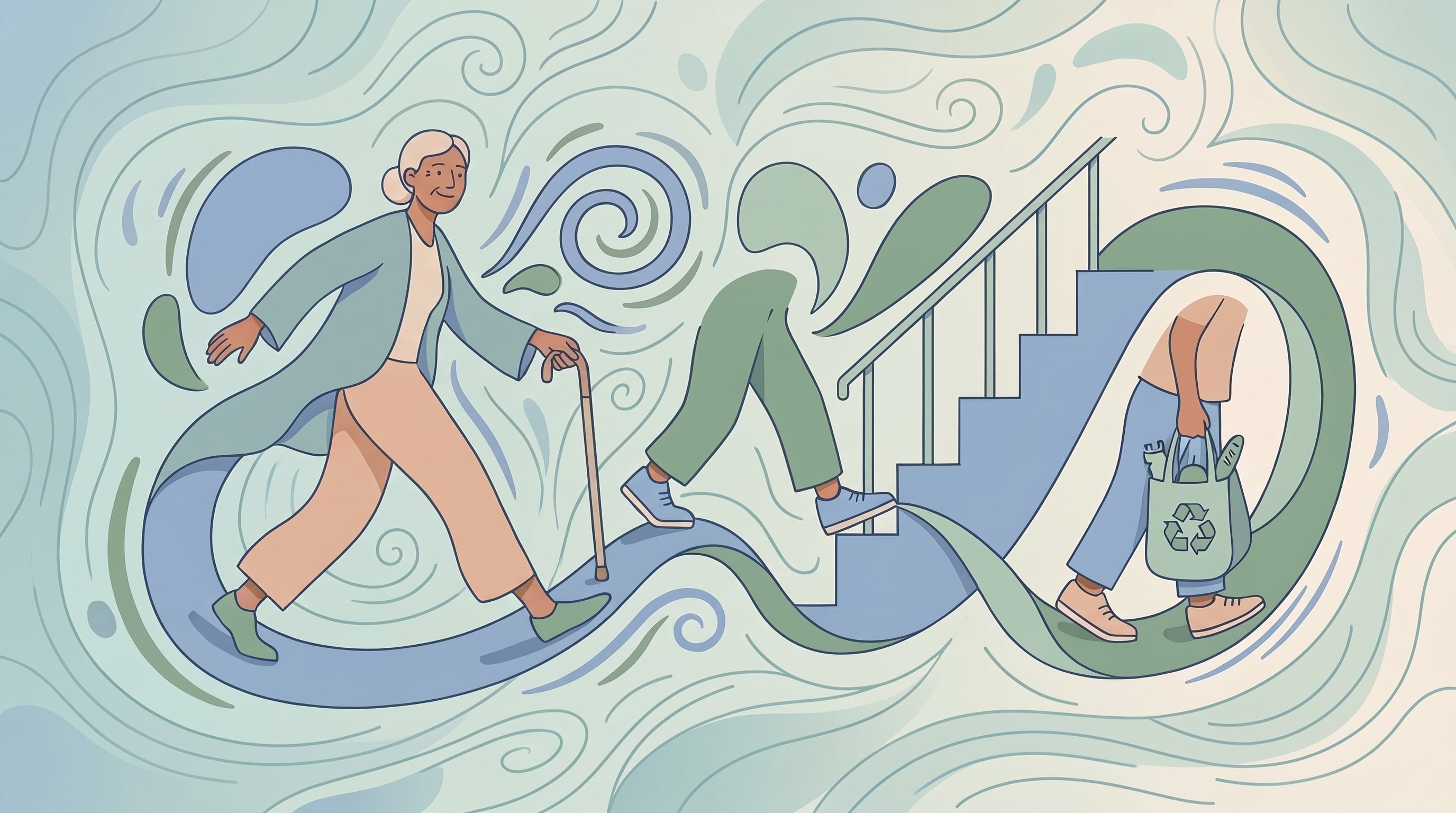 La movilidad es clave para mantener la independencia y prevenir caídas en personas mayores, según Harvard Health (Imagen Ilustrativa Infobae)